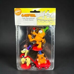 Vintage 1993 Wilton Garfield Cake Toppers Party Favors Odie Pooky Set NEW BOX